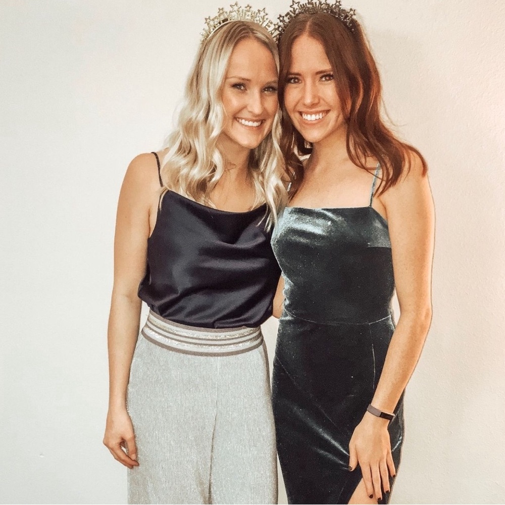 Navy Blue Anthropologie Satin Tank